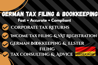 do german tax return vat corporate tax bookkeeping via elster
