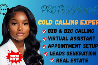 do professional cold calling, telemarketer b2b cold calling VA