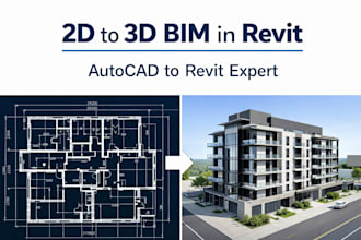 convert 2d drawings into 3d bim model in revit