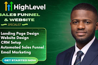 setup gohighlevel landing page sales funnel  go high level website