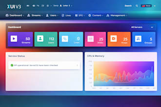 build complete admin server using xtream ui xui one with auto stream and vod