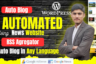 build an automated news website that posts content automatically