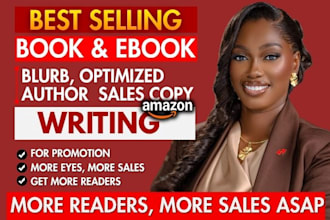 write bestselling book blurb author bio sales copy for amazon kindle