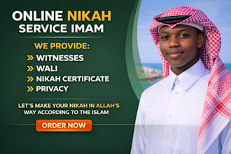 do online nikah imam arrange witnesses, wali, with nikah certificate