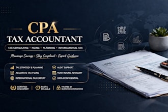 be CPA tax accountant for tax consulting, filing, planning, international tax