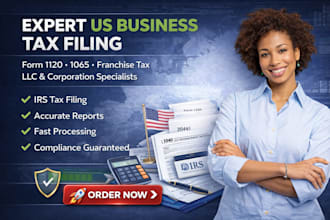 file form 1120, 1065, franchise tax for your US corporation, llc