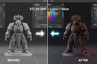 convert stl to 3mf, slice and color for bambu lab multicolor 3d printing
