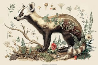 draw animals in scientific illustration digitally