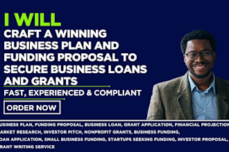 prepare a UK charity business plan and funding proposal for grants
