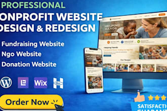 design nonprofit, charity, church donation, 501c3, ngo fundraising website
