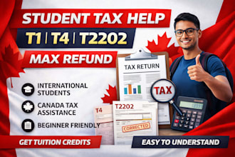 help international students file canada tax t1 t4 t2202 accurately