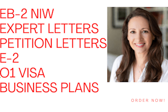 write your eb2 niw expert opinions and petitions letters