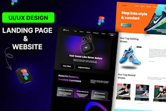 design modern landing page UI design in figma
