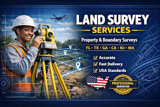 usa fl tx ga ca nj wg land surveyor property and boundary surveys