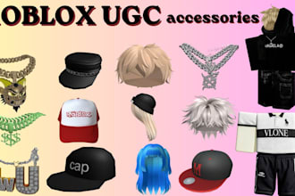 make custom roblox ugc accessories roblox chain, shoe, ugc bag clothing pendant