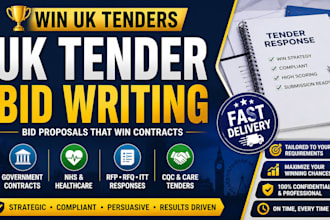 write winning UK tender, bid proposal, nhs healthcare tender, rfp response