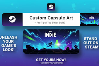 design steam capsule art game capsule key art and store thumbnails