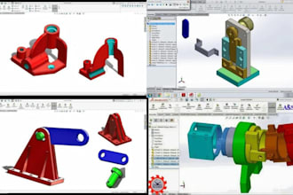 mechanical parametric solidworks 3d cad modeling for cnc injection molding parts