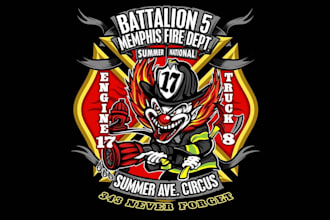 design a unique firefighter autism awareness vector logo