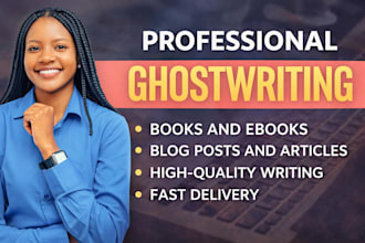 be your ghost writer ebook writer ghost book writer and kindle book write