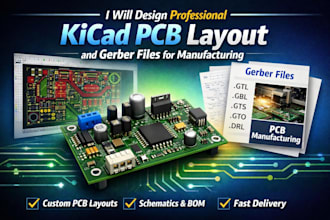 design professional kicad pcb layout and gerber files for manufacturing