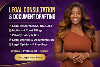 do legal research, legal motion, privacy policy, tos, legal document UK USA uae