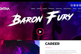 build dj website, music artist website, music website, dj artist booking website