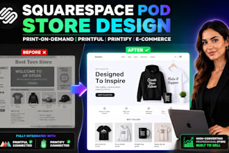 build a squarespace print on demand store with printful or printify integration