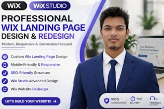 do wix landing page design using wix or wix studio
