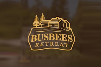 design professional logo for bus bees retreat lake house