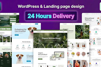 do responsive wordpress landing page design with elementor pro within 24 hours