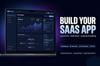 build saas web app for startup mvp with user dashboard and automation system