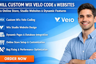 custom wix velo code, wix online store, wix studio website, wix dynamic websites