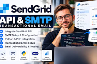 integrate sendgrid API SMTP sendgrid python PHP transactional email marketing