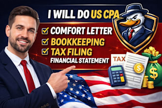do US cpa attestation, bookkeeping, tax filling and financial statements