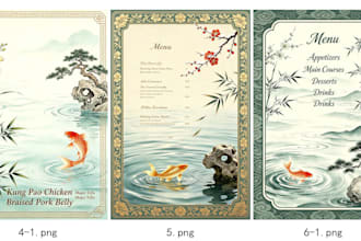 design chinese restaurant menu and business card