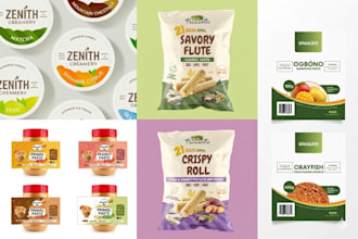 premium pouch packaging design and label design