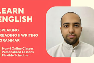 teach you english with personalized lessons