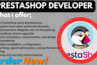 develop migrate and upgrade your prestashop store, prestashop theme and modules