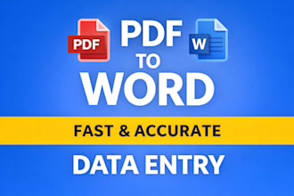 do PDF to word typing and data entry fast
