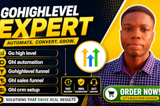setup go high level CRM, ghl automation and sales funnel