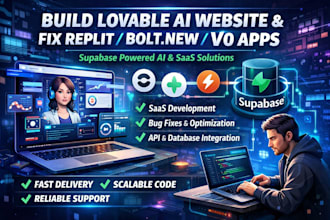 build lovable ai website fix replit webapp bolt new saas fix v0 ai app supabase