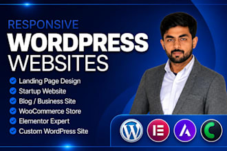 design wordpress website with elementor or elementor pro