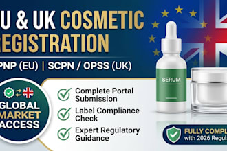 guide you to register your cosmetic product, in eu and uk, cpnp,scpn,opss portal