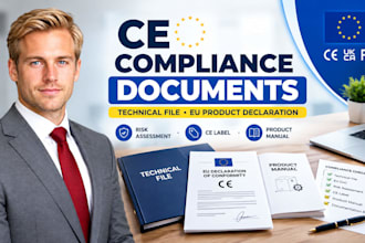 prepare ce compliance documents, technical file and eu product declaration