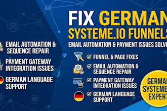 fix german systeme io sales funnel email automation error payment issues