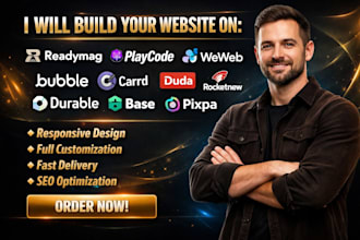 build readymag playcode ai weweb bubble carrd duda rocket new durable base pixpa