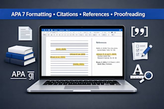 format and proofread apa 7 paper citations references and case study