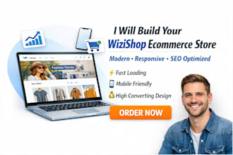 develop responsive wizishop ecommerce website  SEO optimization modern design