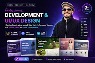 design,develop custom website,front end devloper,full stack devlopment for you